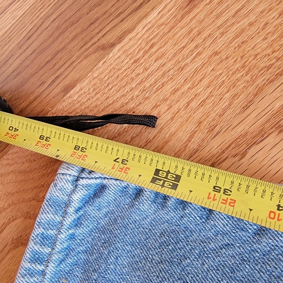 HUNT CLUB ♡ Vintage Hi-Rise Wide Leg Factory Faded Denim Blue Jeans 10P - Picture 14 of 16